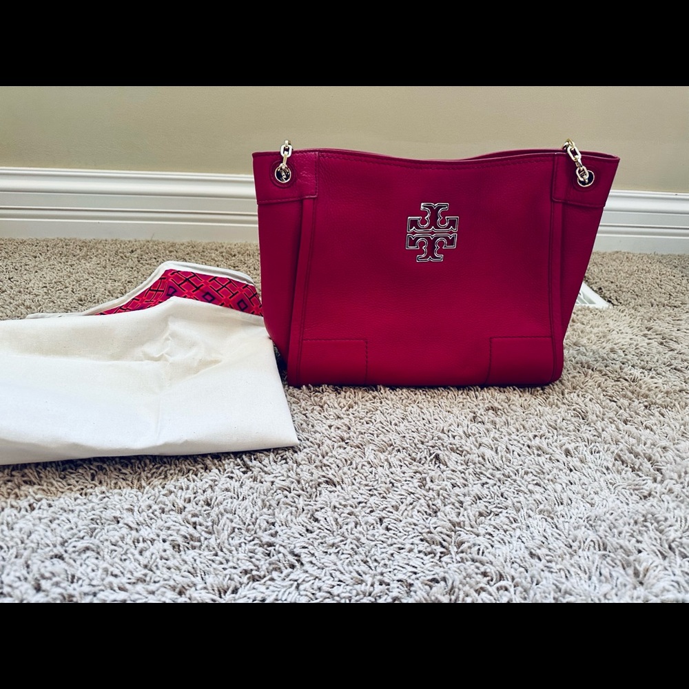 Magenta Tory Burch large tote